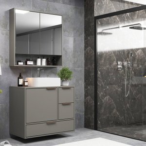 Conjunto Gabinete para Banheiro Modulado 801 80cm Prime Yescasa