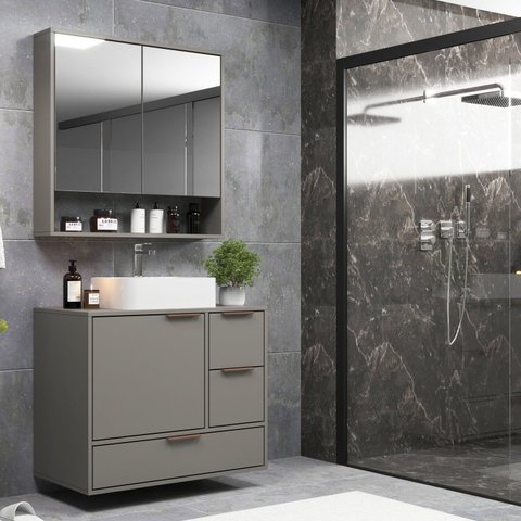 Conjunto Gabinete para Banheiro Modulado 801 80cm Prime Yescasa