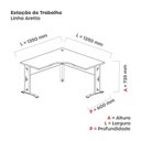 Ver imagem 3 de Estacao Trabalho 1350x1350mm Etp135135at