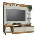 Ver imagem 4 de Estante para TV e Home Theater 198CMX191CM 2 Gavetas e Espelho Bege