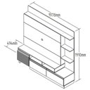 Ver imagem 3 de Estante para TV e Home Theater 198CMX191CM 2 Gavetas e Espelho Bege