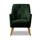 Ver imagem 3 de Poltrona Decorativa Bordada Magali Veludo Verde Folha Lansofbr