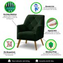 Ver imagem 6 de Poltrona Decorativa Bordada Magali Veludo Verde Folha Lansofbr