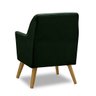 Poltrona Decorativa Bordada Magali Veludo Verde Folha Lansofbr - 5