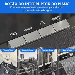 Cuba Gourmet Inox Premium Inteligente Pia Torneira Cascata Mangueira Limpador de Copo Cozinha Dispen - 7