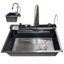 Ver imagem 1 de Cuba Gourmet Inox Premium Inteligente Pia Torneira Cascata Mangueira Limpador de Copo Cozinha Dispen