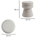 Ver imagem 3 de Puff Organico Cave 48x42 cm Base Giratoria Boucle Tce 1018 Moll