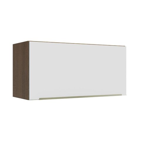 Armário Aéreo 70 cm 1 Porta Rustic/Branco Veludo Lux Madesa