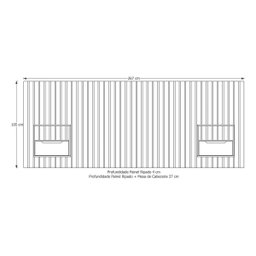 Cabeceira Ripada Box Casal/queen com Led e 2 Mesas - 3
