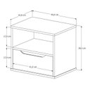 Ver imagem 4 de Cabeceira Ripada Box Casal/Queen com LED e 2 Mesas