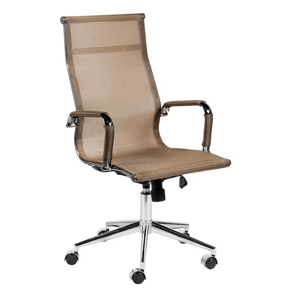 Cadeira de Escritório Presidente Giratória Tela Mesh Cobre