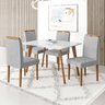 Conjunto Mesa 120x80 com 4 Cadeiras Fortaleza Uno - 1