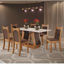 Ver imagem 1 de Mesa de Jantar Retangular Buenos Aires com 6 Cadeiras Dalas