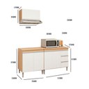 Ver imagem 3 de Conjunto Kit Cozinha Compacta Balcão Pia sem Tampo Balcão Cooktop e Aéreo Ajl Móveis