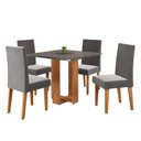 Ver imagem 2 de Conjunto Sala de Jantar Chiara Mesa Quadrada com 4 Cadeiras Vênus