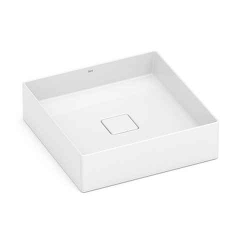 Cuba de Apoio 40cm Quadrada Roca T5 Terra Branco A32787y000