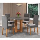 Ver imagem 1 de Conjunto Sala de Jantar Chiara Mesa Redonda com 4 Cadeiras Vênus