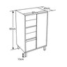 Gabinete para Banheiro 60cm 1 Porta de Correr Julia - 4
