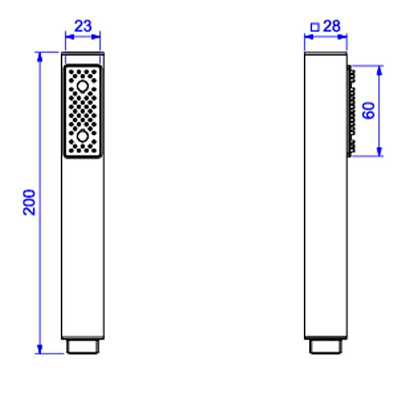 Ducha Manual para Chuveiro Quadrada Gold Mate - 3
