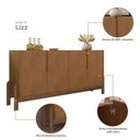 Ver imagem 3 de Aparador Buffet Sala Lizz 170cm Marrom