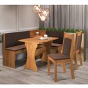 Ver imagem 1 de Conjunto Canto Alemão Bueno com Mesa 4 Lugares e 2 Cadeiras Dalas Estofadas