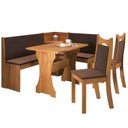 Ver imagem 2 de Conjunto Canto Alemão Bueno com Mesa 4 Lugares e 2 Cadeiras Dalas Estofadas