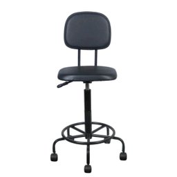 Cadeira Caixa Alta L Duplo Base Semi Corano Preto - 1