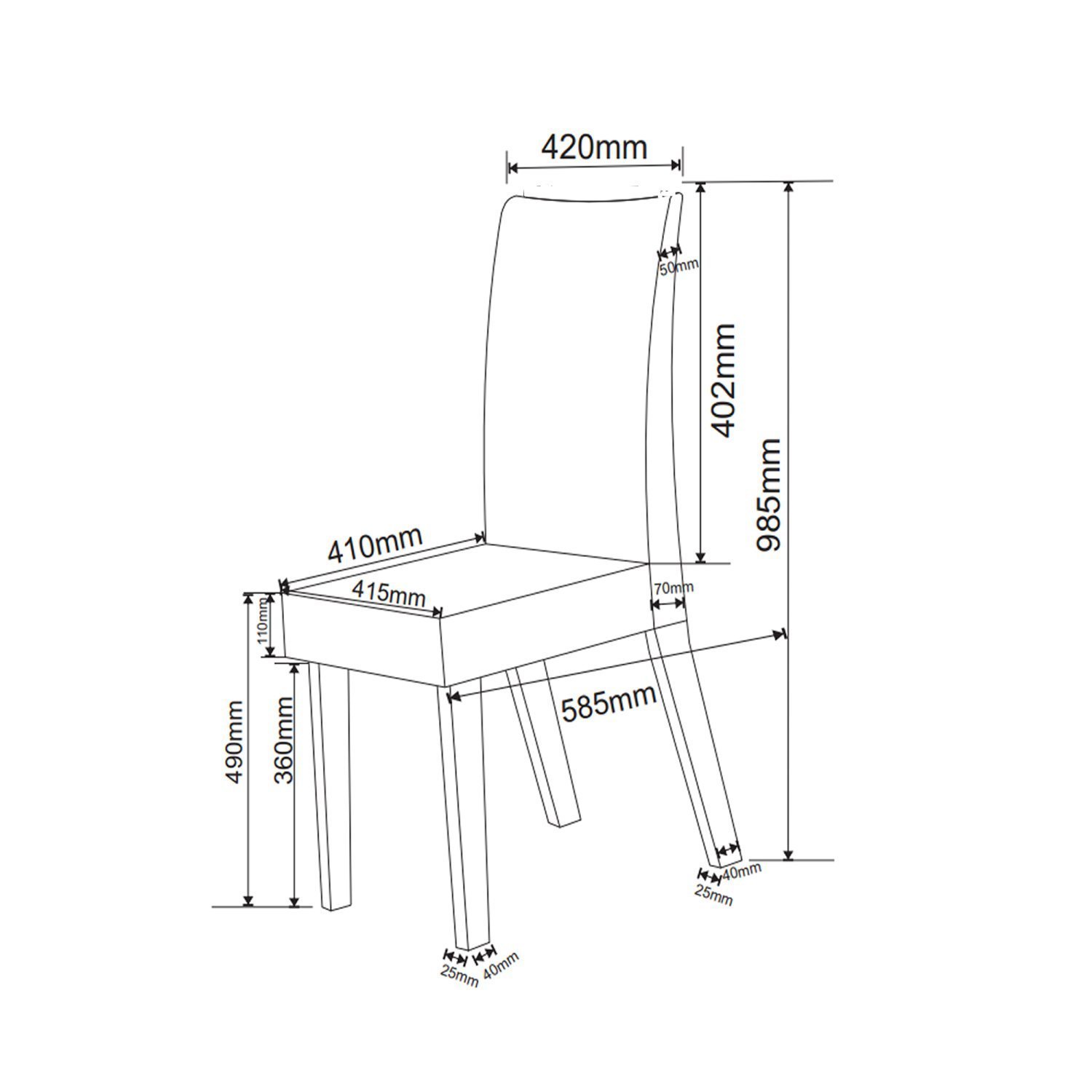 Conjunto Sala de Jantar Mesa Criare com 4 Cadeiras Vênus - 4