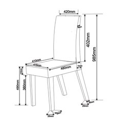 Conjunto de Jantar Mesa 120x80cm Tampo Vidro/mdp Inovare com 4 Cadeiras Venus - 4