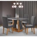 Ver imagem 1 de Conjunto de Jantar Mesa 120x80cm Tampo Vidro/MDP Inovare com 4 Cadeiras Venus