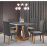 Conjunto de Jantar Mesa 120x80cm Tampo Vidro/mdp Inovare com 4 Cadeiras Venus - 1