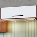 Ver imagem 1 de Armário Aéreo Cozinha Giovanna 1 Porta Freijó/branco - Irm Móveis