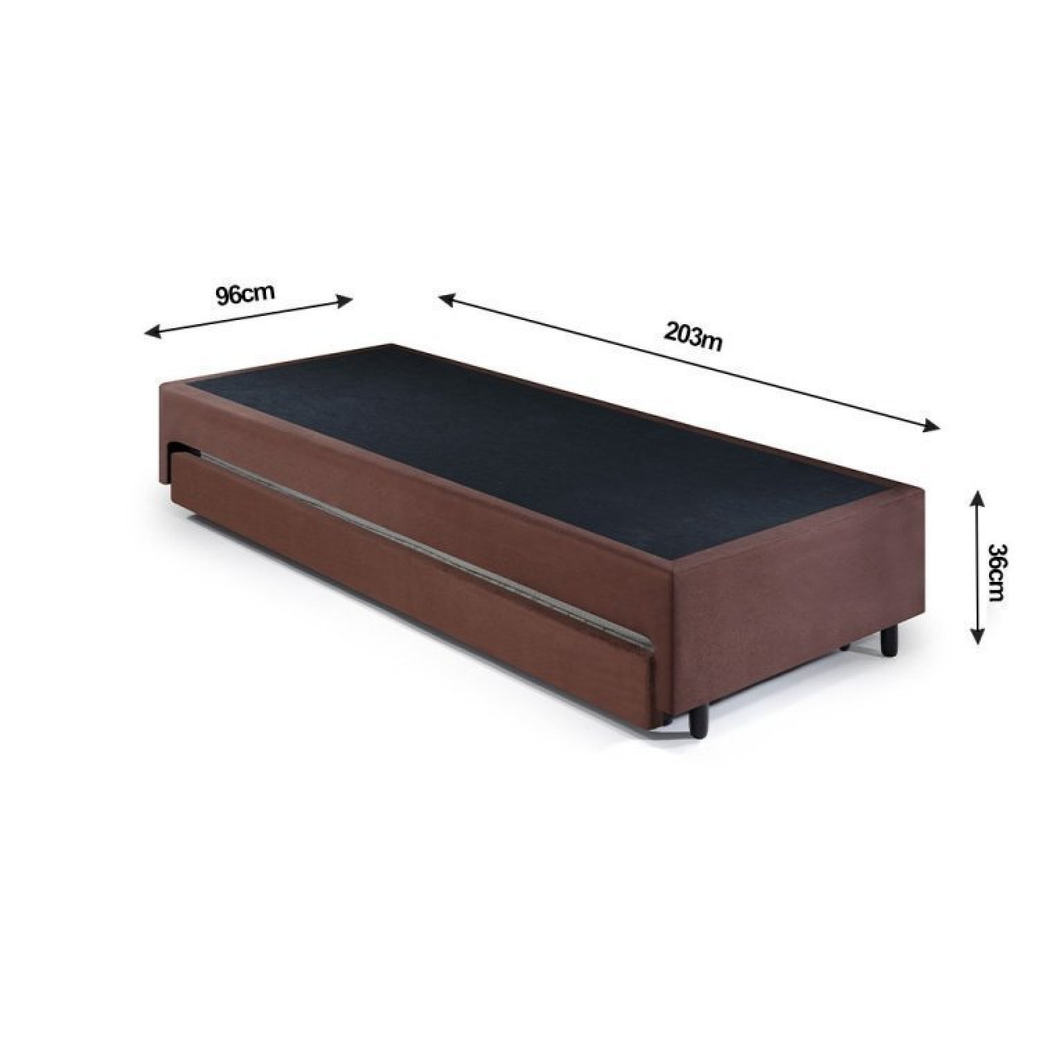 Bicama Solteiro King 96x203x28cm Suede e Colchão Auxiliar D23 78x188x12cm Ecoline - 7