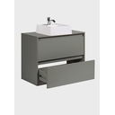 Ver mais imagens de Gabinete para Banheiro com Cuba e Armario 80cm Mdf Verde Dubai - On Móveis