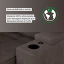 Ver mais imagens de Sofá Retrátil Reclinável 4 Lugares Mônaco 1,96m Veludo Marrom