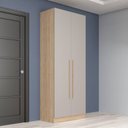 Ver imagem 1 de Guarda Roupa Modulado 2 Portas 2 Gavetas San Diego Bege/Aveiro Oak/Cinza Urbano