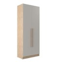 Ver imagem 3 de Guarda Roupa Modulado 2 Portas 2 Gavetas San Diego Bege/Aveiro Oak/Cinza Urbano