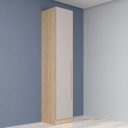 Ver imagem 1 de Guarda Roupa Modulado 1 Porta San Diego Bege/Aveiro Oak/Cinza Urbano