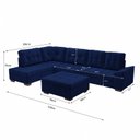 Ver imagem 3 de Sofá de Canto 9 Lugares com Puff Leblon