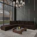 Ver imagem 1 de Sofá de Canto 9 Lugares com Puff Leblon