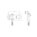 Ver imagem 2 de Ducha Higiênica Cubo Regist/ Derivação Gat Preto Black Matte - Deca Deca Metais