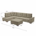 Ver imagem 3 de Sofá de Canto 9 Lugares com Puff Leblon