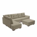 Ver imagem 5 de Sofá de Canto 9 Lugares com Puff Leblon