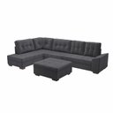 Ver imagem 2 de Sofá de Canto 9 Lugares com Puff Leblon