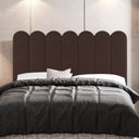 Ver imagem 2 de Cabeceira Cama Box Casal King Size Lana 195cm Suede Marrom - Abmaza