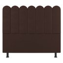 Ver imagem 1 de Cabeceira Cama Box Casal King Size Lana 195cm Suede Marrom - Abmaza