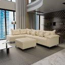 Ver imagem 2 de Sofá de Canto 9 Lugares com Puff Cancun