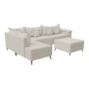 Ver imagem 6 de Sofá de Canto 9 Lugares com Puff Cancun