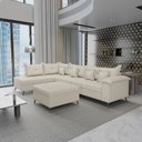 Ver imagem 2 de Sofá de Canto 9 Lugares com Puff Cancun