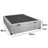 Cama Box Baú Casal Suede Sereneprime Cinza 138x188x44 - 4